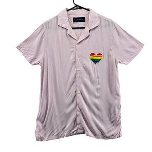 Abercrombie & Fitch. Mens button down Top Pride Size Small Pink Button Front